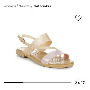NWOB CROCS TULUM SHIMMER SANDAL SIZE 7